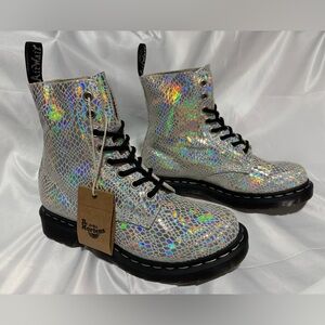 Iridescent Snakeskin Print Dr. Martens
